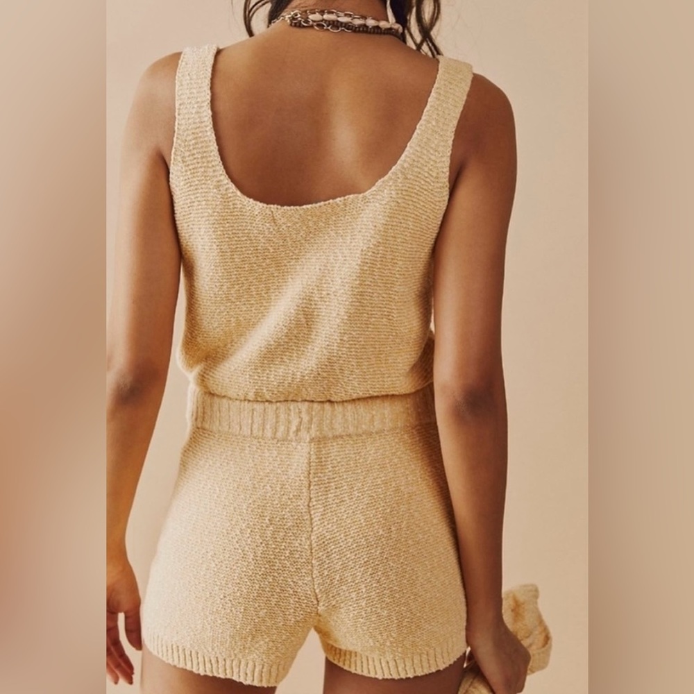 Free People Beach Declan romper and jacket in yellow ONLY size small - Picture 3 of 16